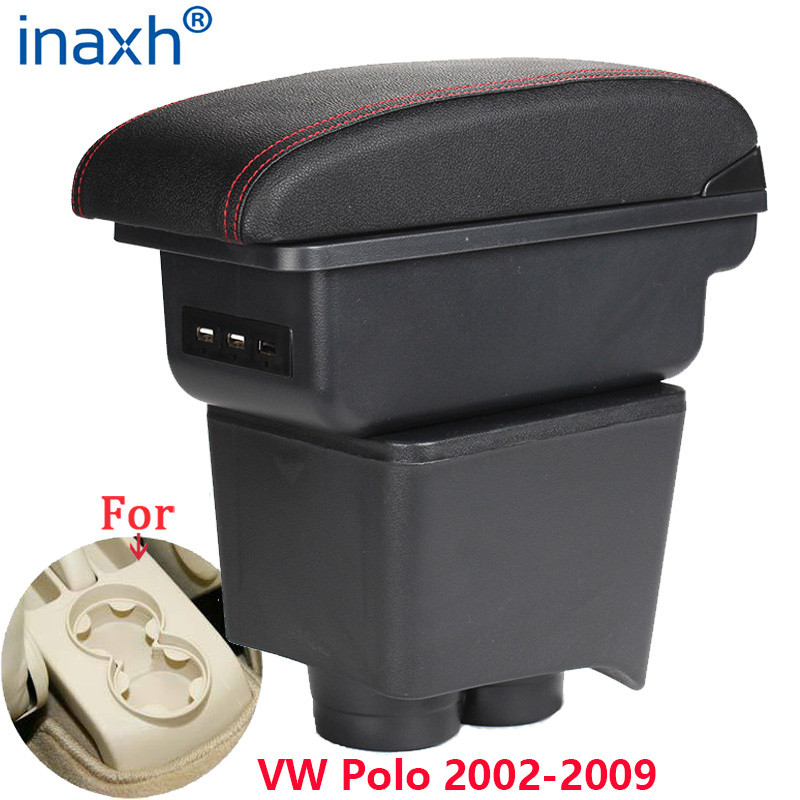 For Volkswagen Polo Armrest For VW Polo 9N 3 Car Armrest box 2002-2009 Retrofit parts Storage box ca