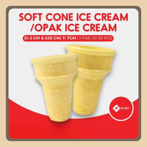 

SOFT CONE ICE CREAM, OPAK ES KRIM ISI 30 PCS