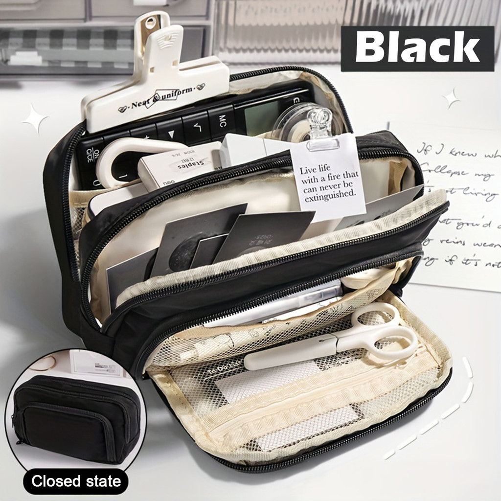 

Large Capacity 3 Layers Pen Box Kawaii Pencil Cases Cute Pen Holder Pouch for Students Back to School Stationery Supplies