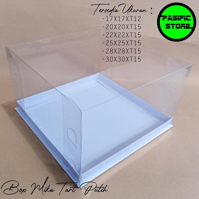 

BOX KUE TART MIKA PUTIH - 17CM