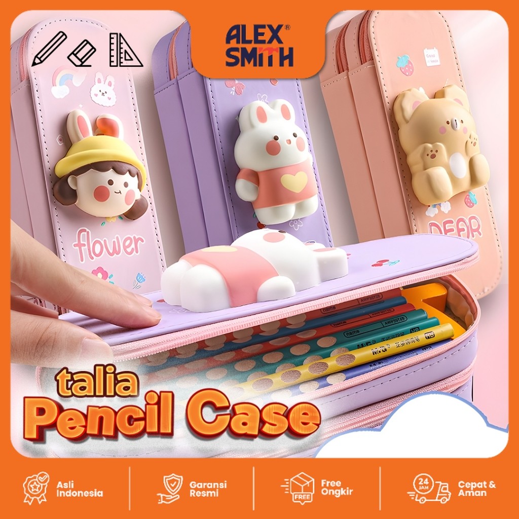 

Goto Talia 3D Squishy Pencil Case Tempat Pensil Anak Perempuan