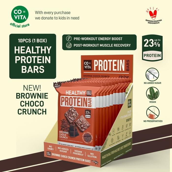 

Covita Healthy Protein Bars Box - Brownie Choco Crunch
