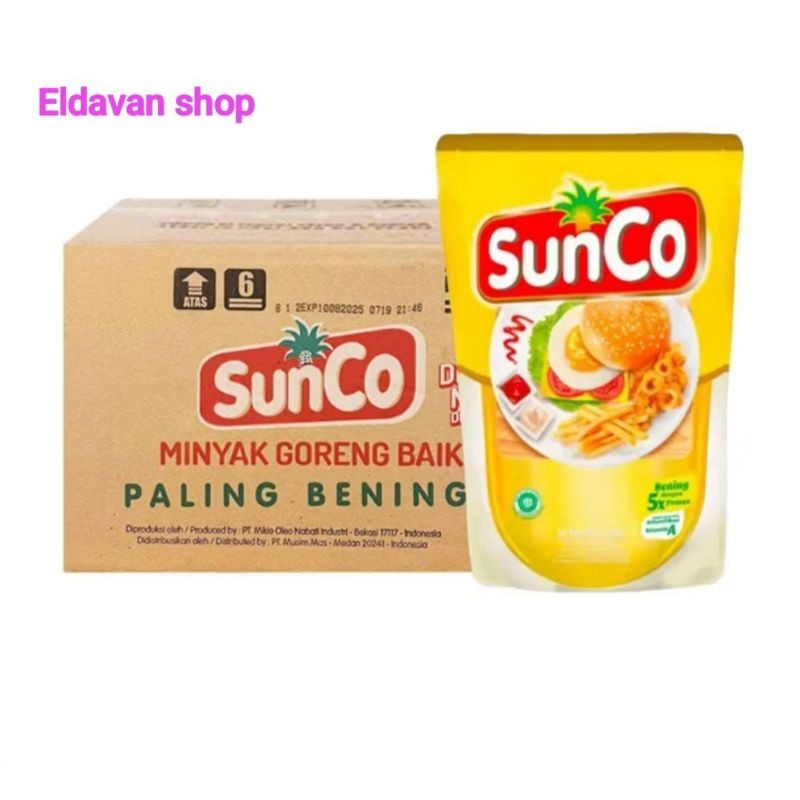 

New MINYAK GORENG 2 LITER SUNCO ISI 6 DAN 3Premium