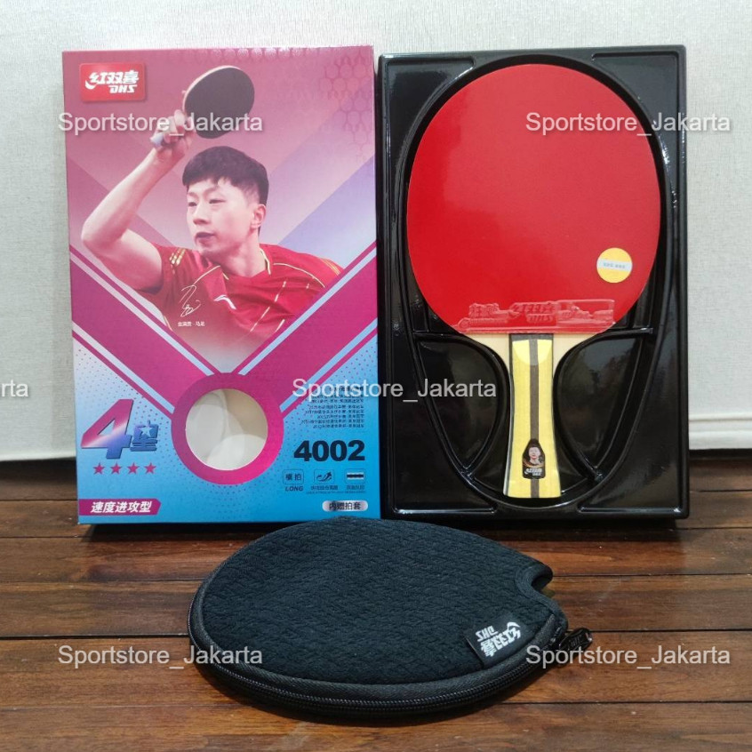 Terlaris Bet Pingpong DHS 4002 Original Free Cover - Bat Tenis Meja DHS 4002