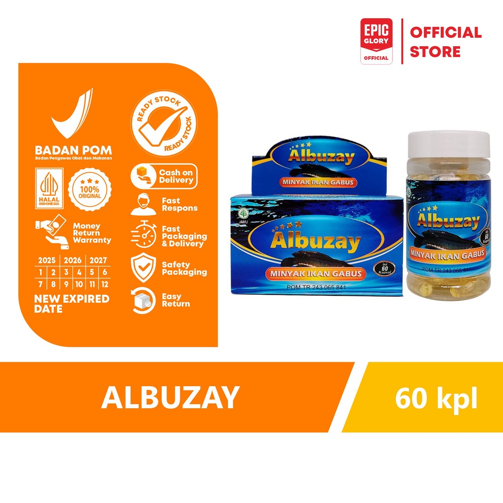 

Albuzay Minyak Ikan Gabus 60 kapsul