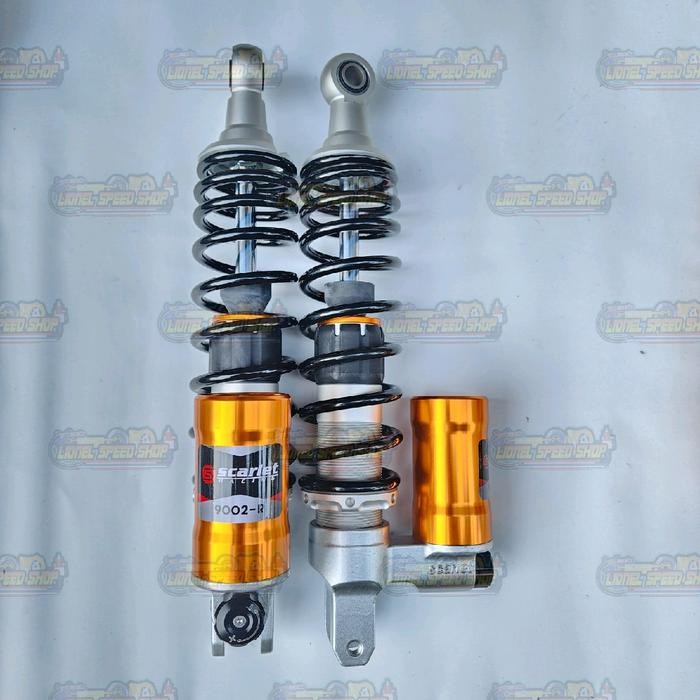 Shock Scarlet absorber Shockbreaker 335mm Nmax pcx aerox Tabung Bawah Original 18 klik fungsi 9002R 