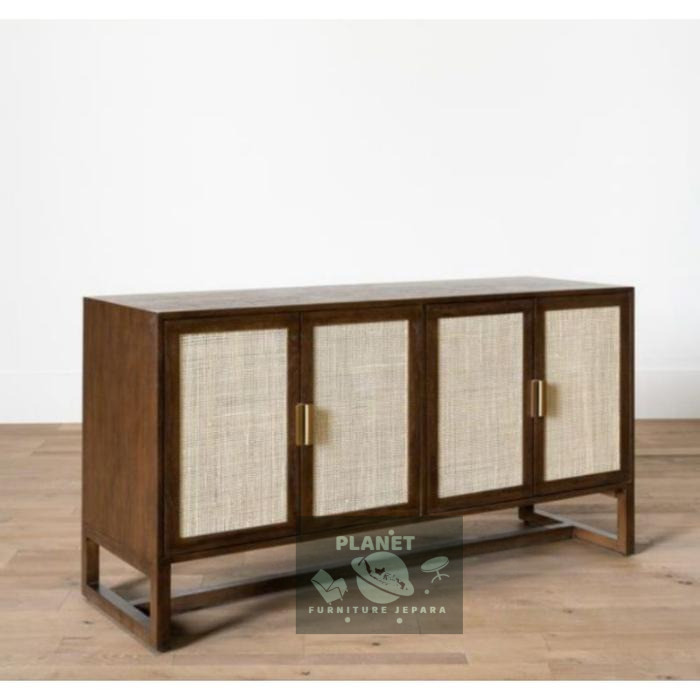 Meja Bufet Tv  Jati Rotan, Meja Tv Minimalis Kayu Jati, Bufet Tv Rotan Jati