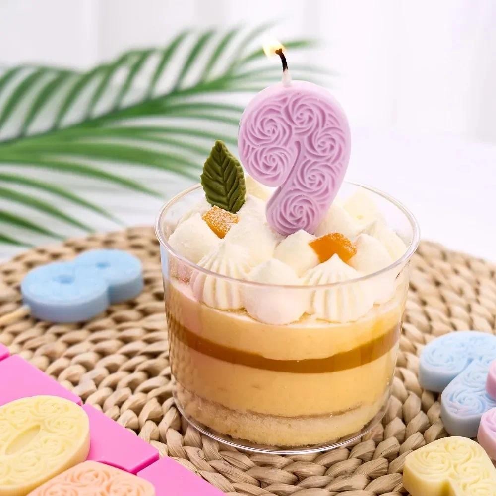 

18Birthday Number Silicone Mold for DIY Candle Making Rose Cake Decor Mold Reusable Non-Stick Chocolate Candles Baking Supplies