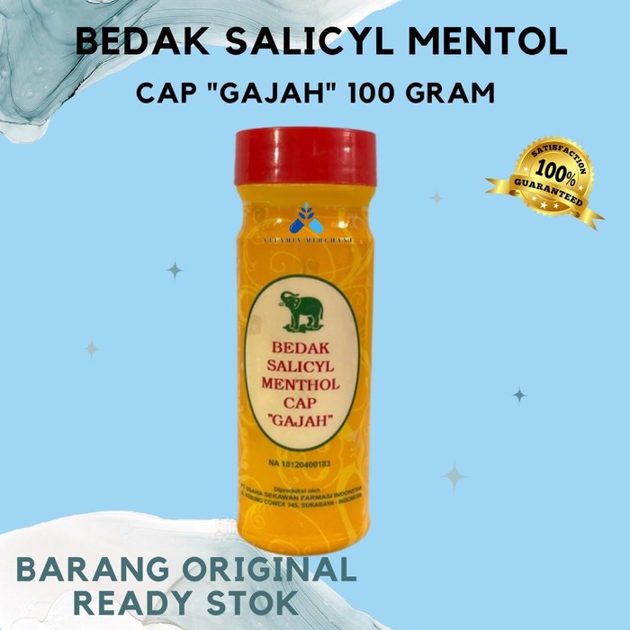 

Bedak Salicyl Menthol Botol Cap Gajah 100g - vm2