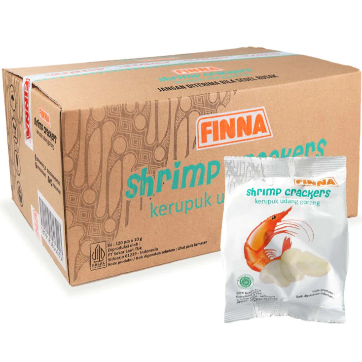 

New FINNA SHRIMP CRACKERS KERUPUK UDANG GORENG DUS 120x10gr | KRUPUK MATENG MATANG UDANG METALIZE KATERING CATERING SIAP MAKAN BUNGKUS KECIL 1 DOSPremium