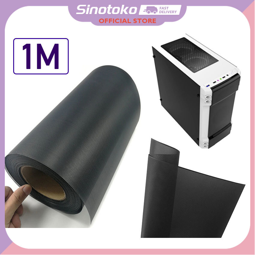 1M PVC Filter Dust Mesh / Fan PC Komputer Cooler Penyaring Debu / Black Dust Filter Cover ​Filter De