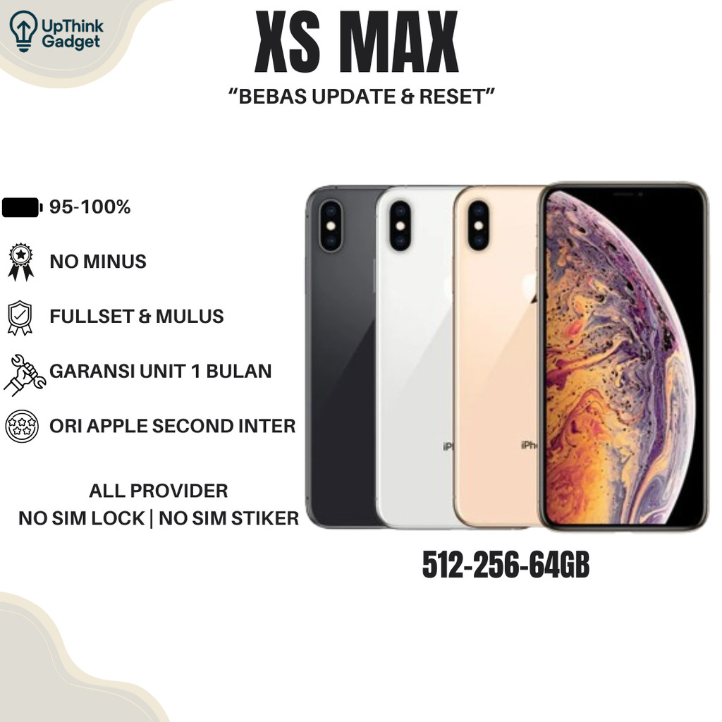iphone second xsmax normal no minus 512gb 256gb 64gb original 100% fullset mulus like new ip xs max