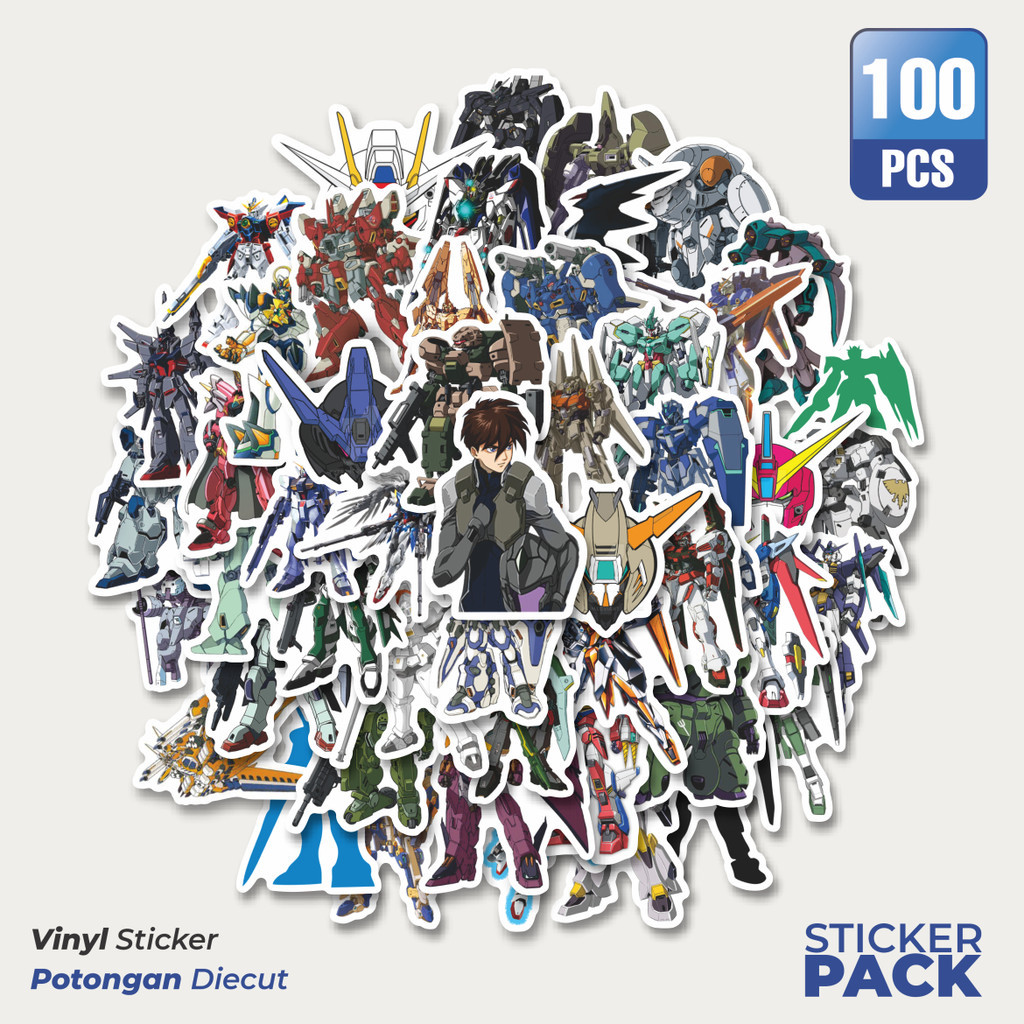 

Stiker Vinyl Sticker Anime Gundam Wing Waterproof Aesthetic- Untuk Laptop, Motor, dan Helm - Paper Stationery Pack