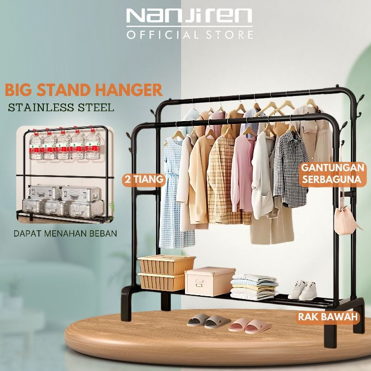 Stand Hanger Baju Besi – Gantungan Serbaguna, Rak Gantung Kamar Kokoh