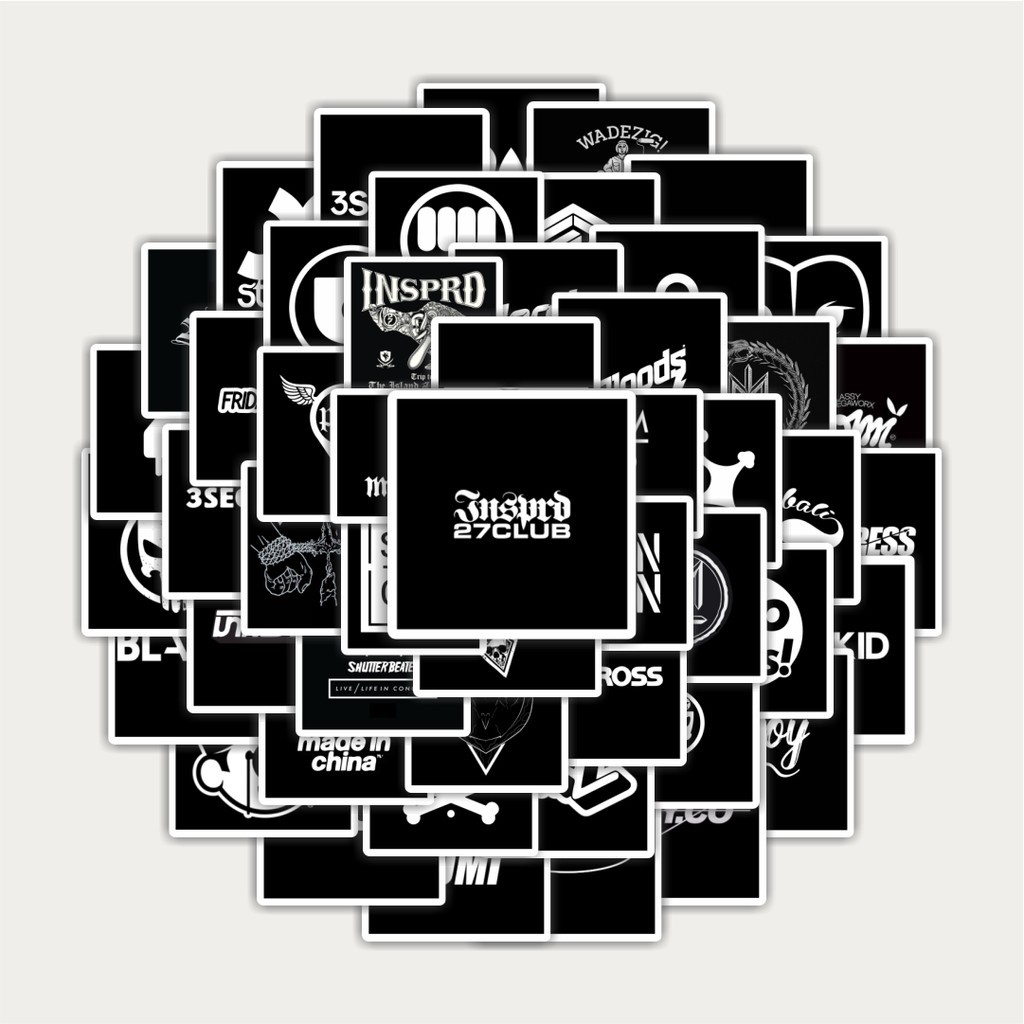 

Sticker Pack Stiker Random Black & White Versi 8 | Sticker TUMBLR | Stiker LAPTOP KOPER HELM