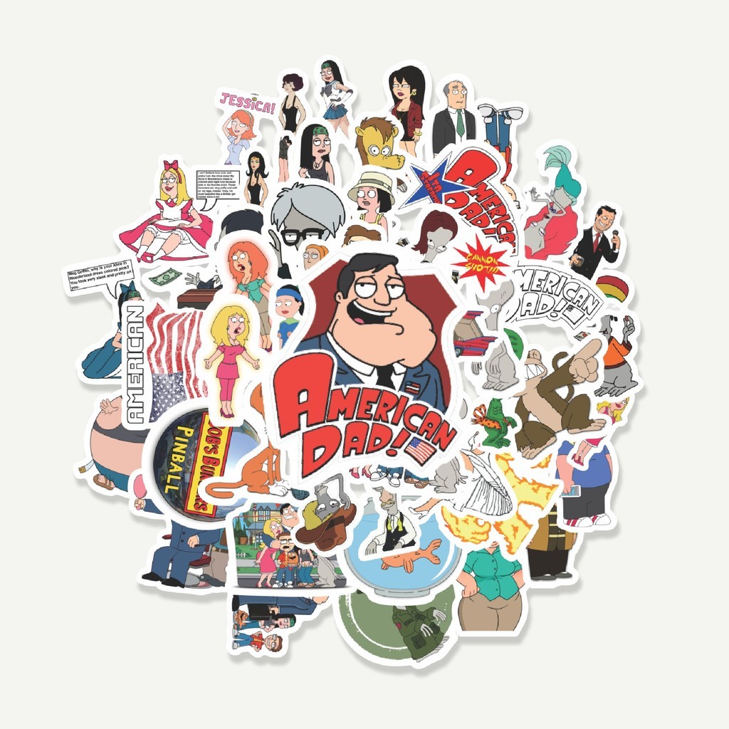 

Sticker Pack Sticker Kartun American Dad Sticker | Sticker TUMBLR | Stiker LAPTOP KOPER HELM
