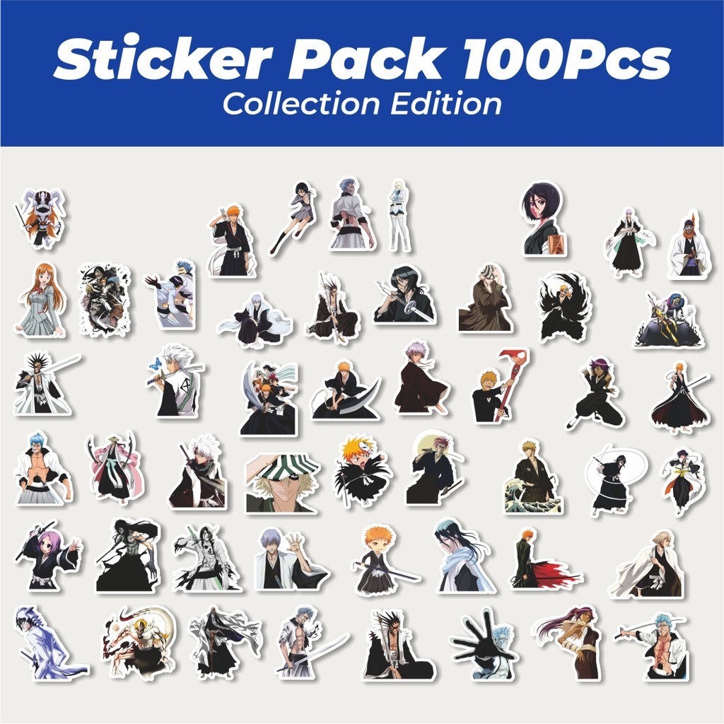 

Hot Stiker Anime Bleach Lucu Anti Air Stikers Berperekat Waterproof Sticker Decal Buat Motor Helm Buku Journal Koper Casing HP Laptop Botol Minum