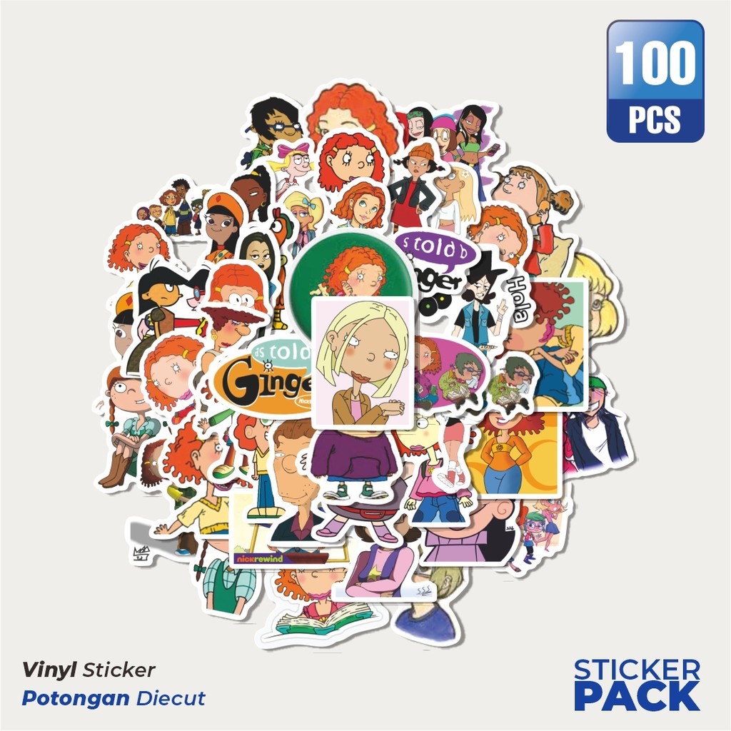 

Stiker Vinyl Stiker Kartun As Told By Ginger Waterproof Aesthetic- Untuk Laptop, Motor, dan Helm - Paper Stationery Pack