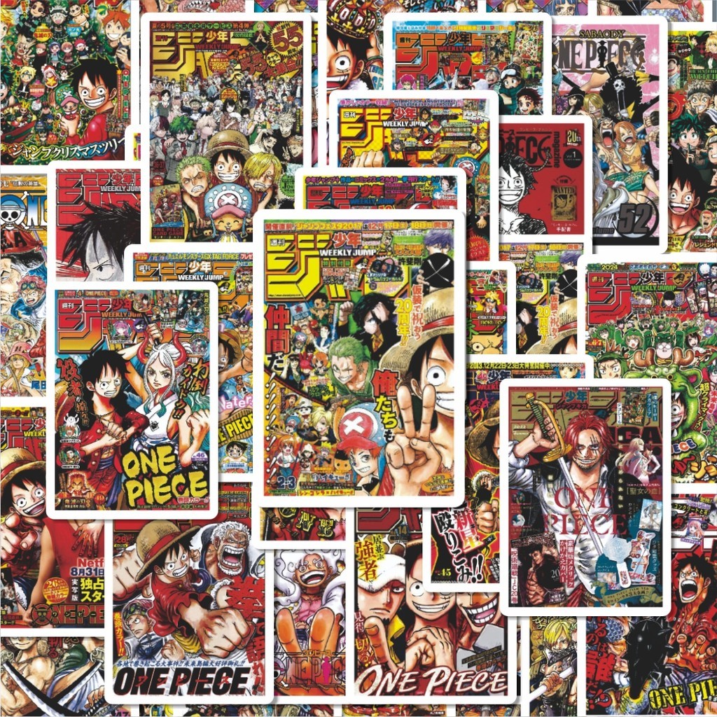 

100PCS Lucu Stiker Shonen Manga Stiker Aesthetic Stiker Anti Air Stikers Berperekat Waterproof sticker decal buat Motor Helm Buku Journal Koper Casing HP Laptop Botol Minum Hadiah anak