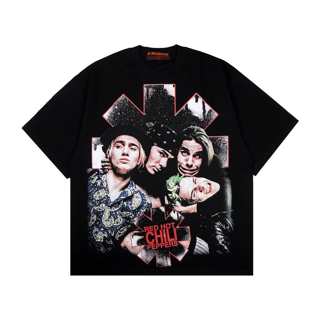 (TOP) KKONTENER RHCP OVERSIZE TSHIRT BLACK