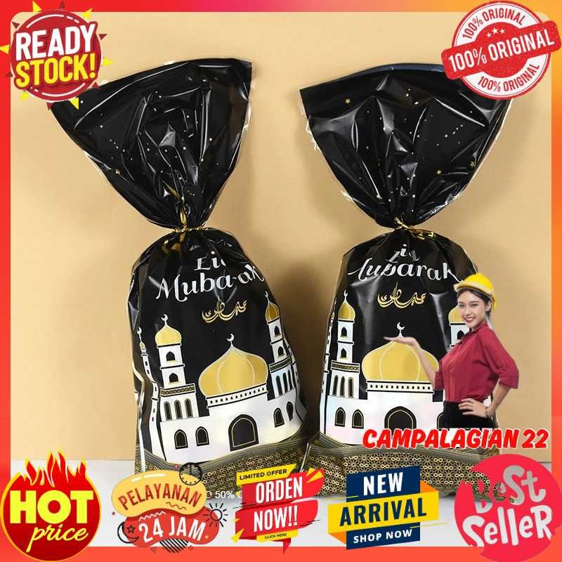 

CYZIWEI Kantong Plastik Bingkisan Kado Eid Mubarak Gift Bag 50 PCS - CZ-5