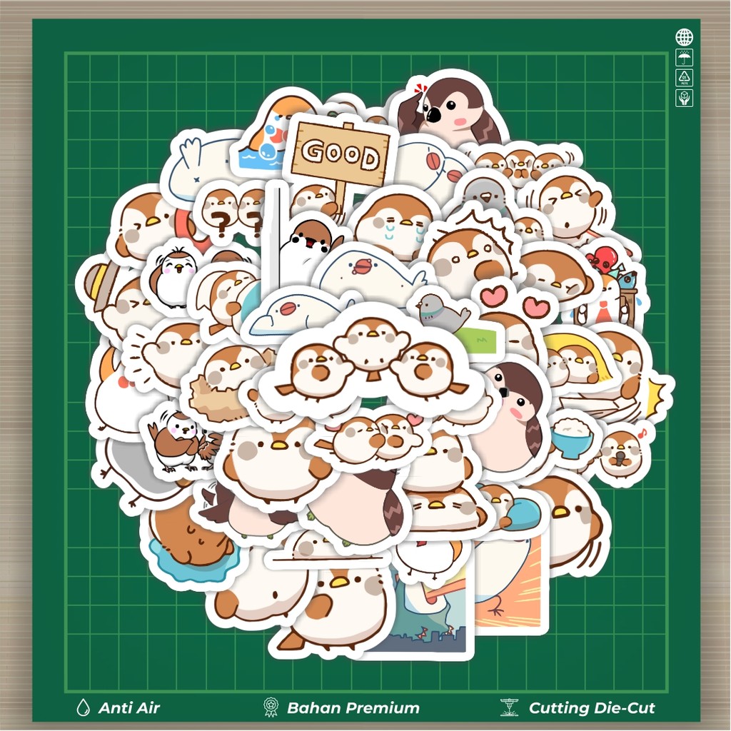 

HOT 50 PCS STIKER Sticker Hewan Burung Pipit Stiker Fashion Cars Decal Dingin Kartu Album Custom Vinyl Anti Air- Sticker Aesthetic Buku Journal Koper Casing HP Tablet Laptop Helm Motor Botol Minum