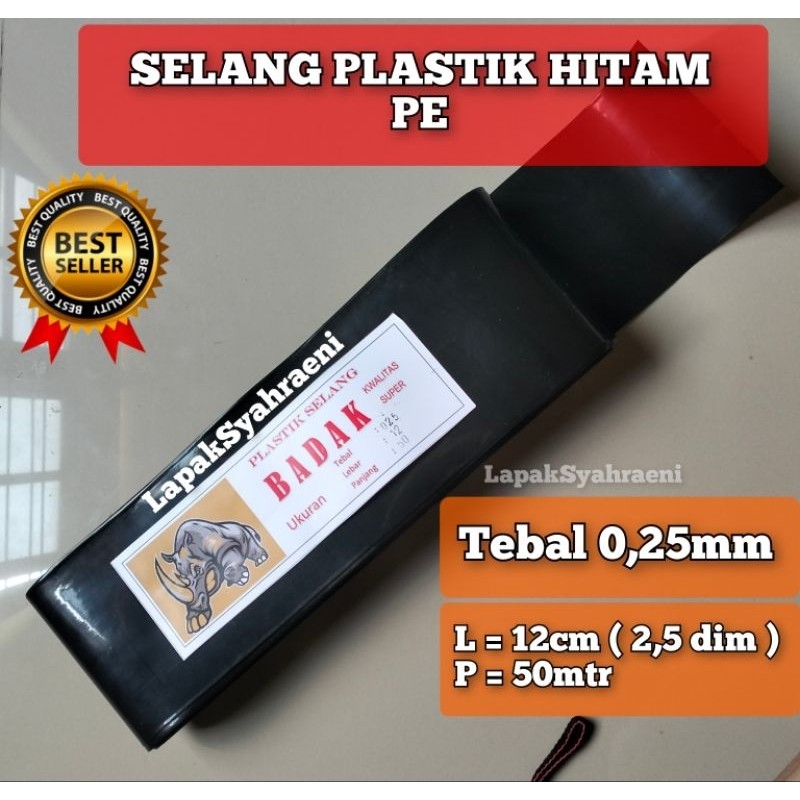 selang plastik 025 micron 2,5 dim 50mtr selang sawah selang irigasi selang plastik hitam