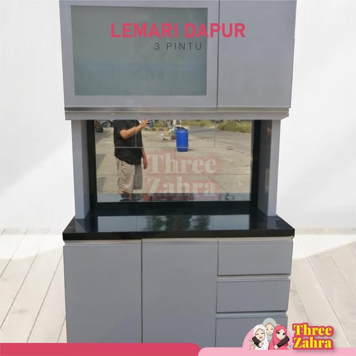 LEMARI DAPUR/LEMARI SAYUR/KICHENT/RAK DAPUR/HPL - 120CM (3 PINTU)