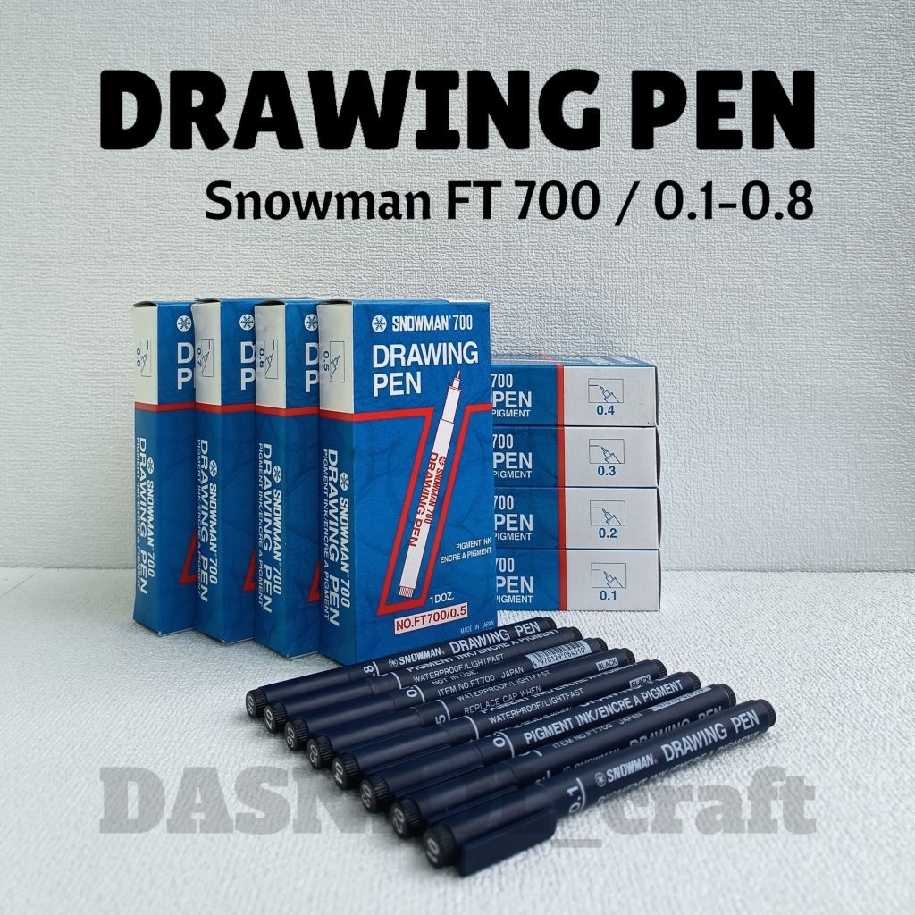 

KlikIniAja ( 1 pcs ) Drawing Pen Snowman FT 700 0.1 / 0.2 / 0.3 / 0.4 / 0.5 / 0.6 / 0.7 / 0.8 Drawing Pigment Ink Spidol Gambar Pulpen Gambar Pulpen Drawing