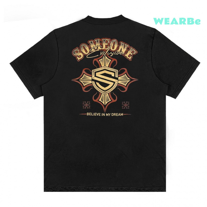 Kaos T Retro T-shirt Baju Someone Tshirt Black 430D Independent