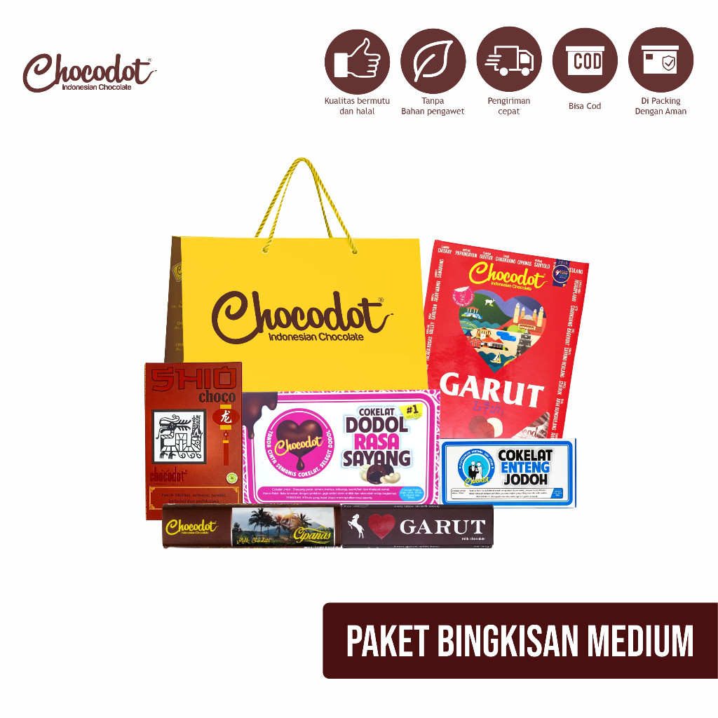 

Paket Bingkisan Cokelat Chocodot Medium