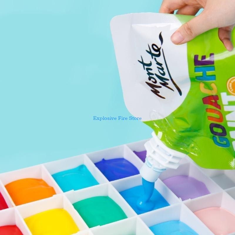 

C4DB 11 Colors Gouache Paint 100ml Pouches In Bags Watercolor Rich Pigment, Non Toxic