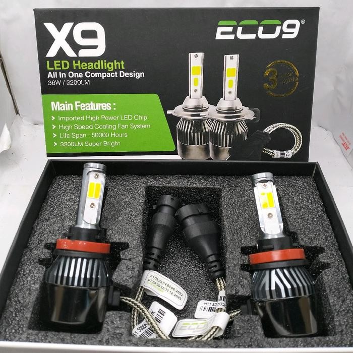 H11 X9, X7 ECO 9 LAMPU FOGLAMP MOBIL Car bohlamled brio biled fog - X9, HB3