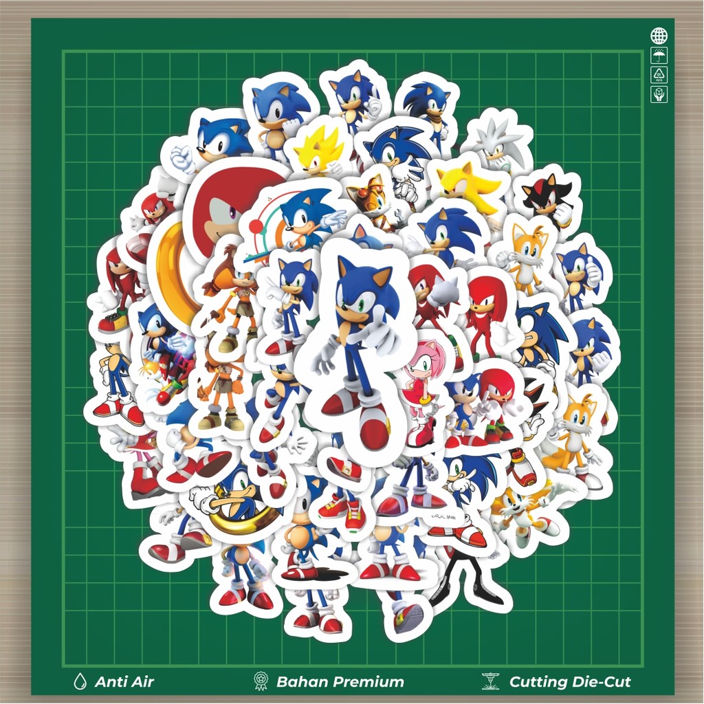 

HOT 50 PCS STIKER Sticker Kartun Sonic the Hedgehog Sticker Stiker Fashion Cars Decal Dingin Kartu Album Custom Vinyl Anti Air- Sticker Aesthetic Buku Journal Koper Casing HP Tablet Laptop Helm Motor Botol Minum
