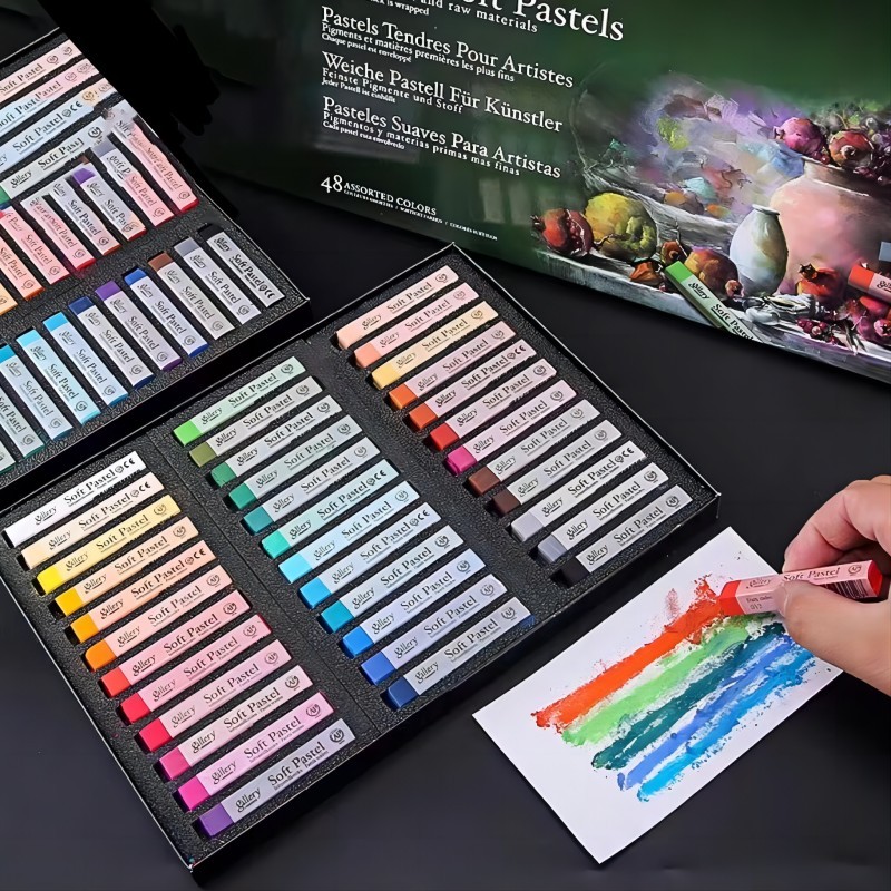 

MUNGYO Pastels/Chalks/Sticks/Crayon for College Grade Artist Graffiti Drawing Coloring Art Supplies 12/24/36/48/72ColorsMPV