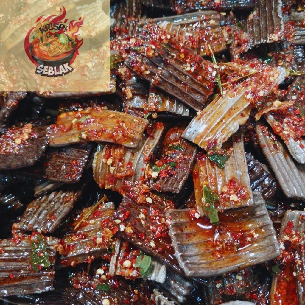 

Seblak krispi Kerupuk Jengkol Pedas Daun Jeruk Kemasan 1kg