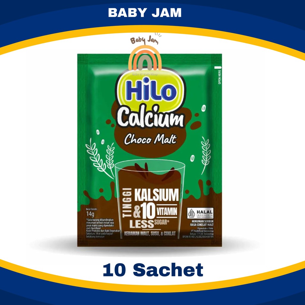 

HiLo Renceng Choco Malt Hi Calcium Isi 10sch Cokelat Susu Berenergi Tinggi Kalsium Peninggi Badan BJ