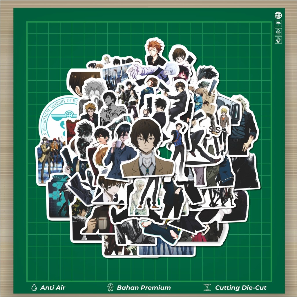 

HOT 50 PCS STIKER Stiker Anime Psycho Pass (Saiko Pasu) Sticker Dekorasi Lucu Kreatif untuk Notebook, Skateboard, HP