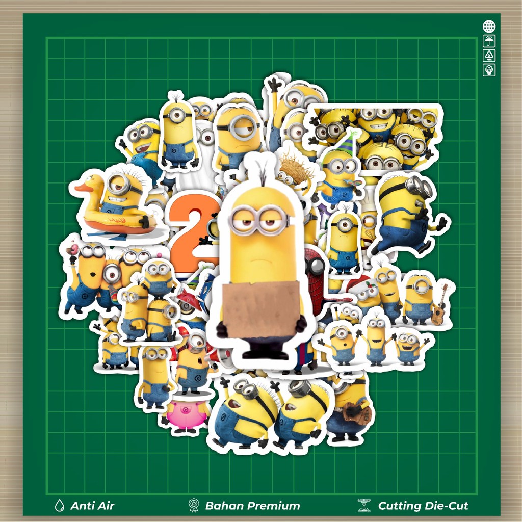 

HOT 50 PCS STIKER Stiker Kartun Minions Stiker Fashion Cars Decal Dingin Kartu Album Custom Vinyl Anti Air- Sticker Aesthetic Buku Journal Koper Casing HP Tablet Laptop Helm Motor Botol Minum