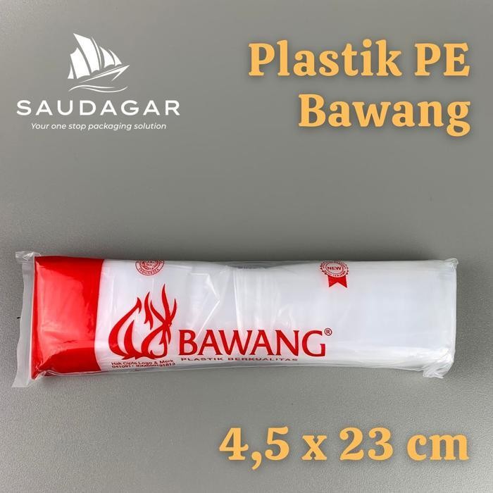 

[PROMO BARANG BARU] Kantong Plastik PE merk Bawang / Plastik kiloan - 4,5x23 Bergaransi Terlaris