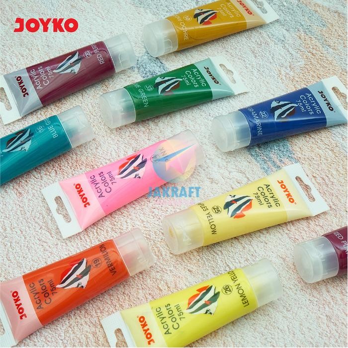 

1 Pcs Cat Lukis Akrilik Per Warna JOYKO ACC-75ML Acrylic Color Paint Paste isi 75 ml Koleksi Lengkap - Pale Orange