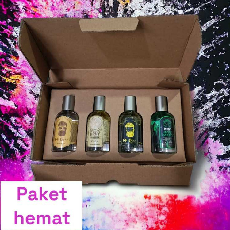 Parfum Murah Paket Beli 1 Dapat 4 HRNY Original + Pro Player Elite Dominant Best Seller Pria Kesukaa