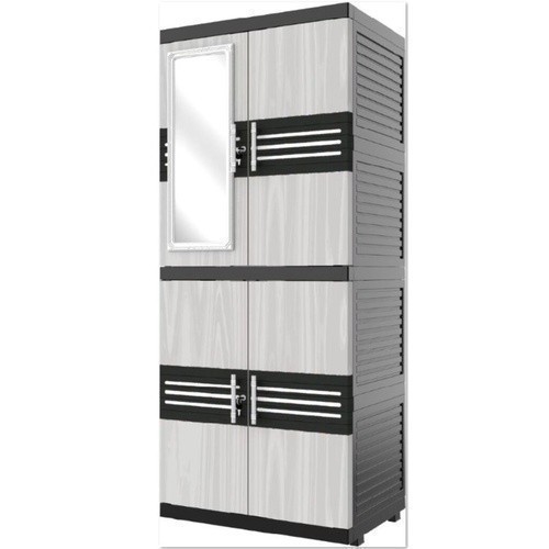 Ayh - Naiba 9524 / 9504 - Lemari Plastik Naiba FIT Jumbo Kaca MIROR + Kunci FULL RAK Cabinet Jumbo