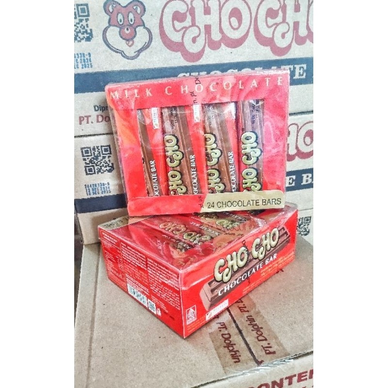 

Cho Cho Chocolate Bar 10gr / Coklat cho cho 1 Kotak isi 24 Pcs (1 Kotak)