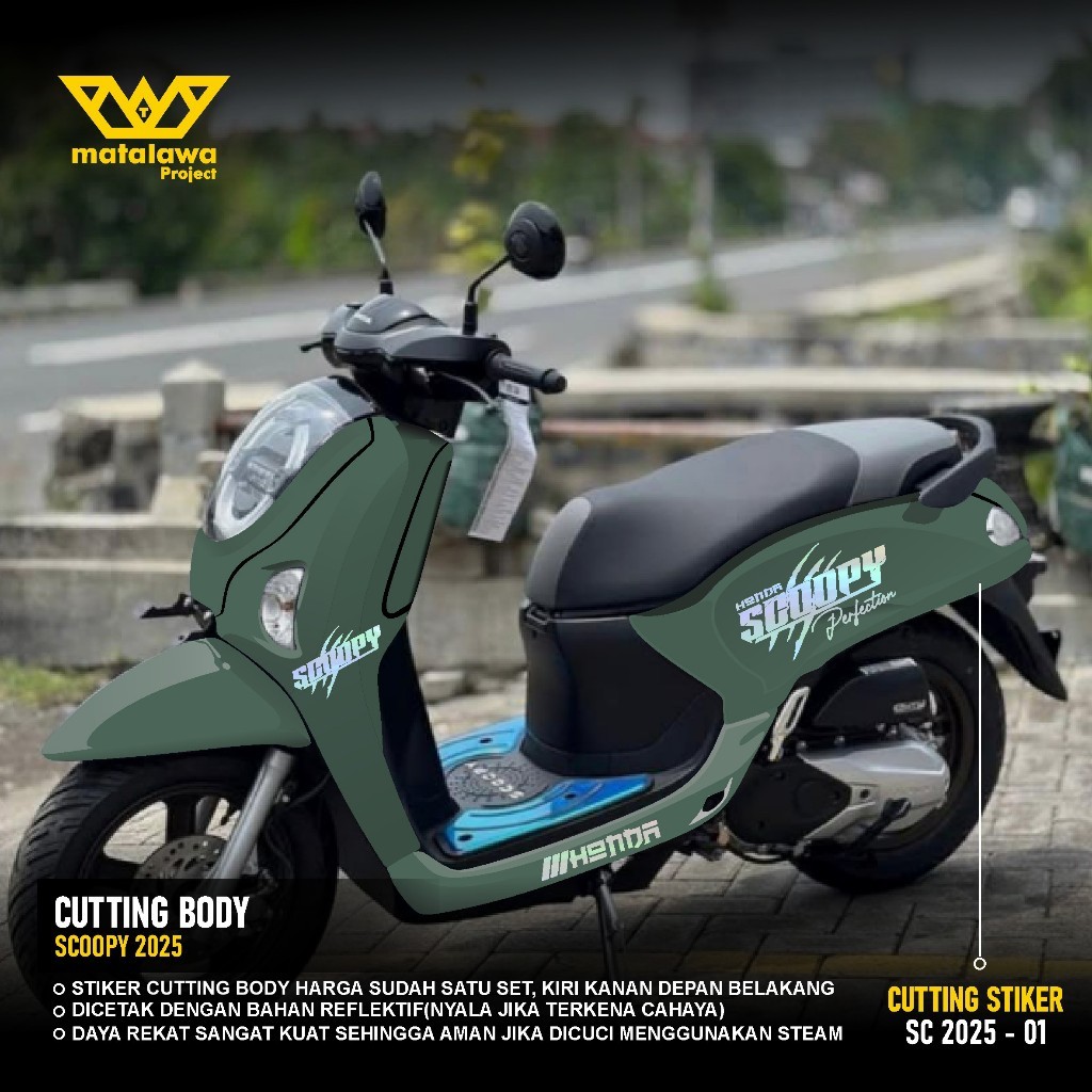Sticker Cutting All Body Scoopy Stiker Timbul Full Set Terbaru 2025  Stiker bukan Full Body 01