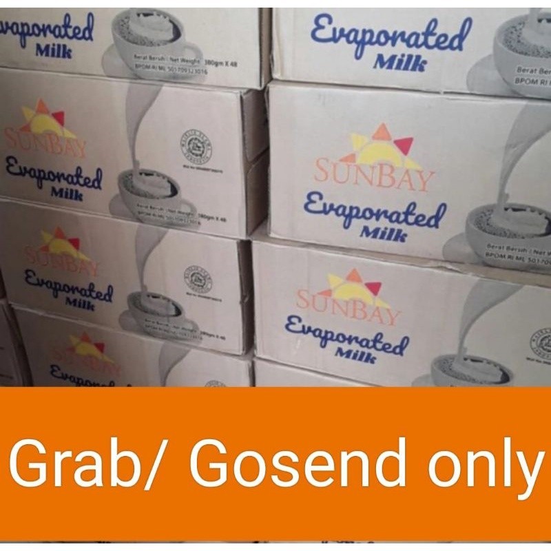 

susu evaporasi sunbay per dus/evaporated milk sunbay 1 dus isi 48 kaleng