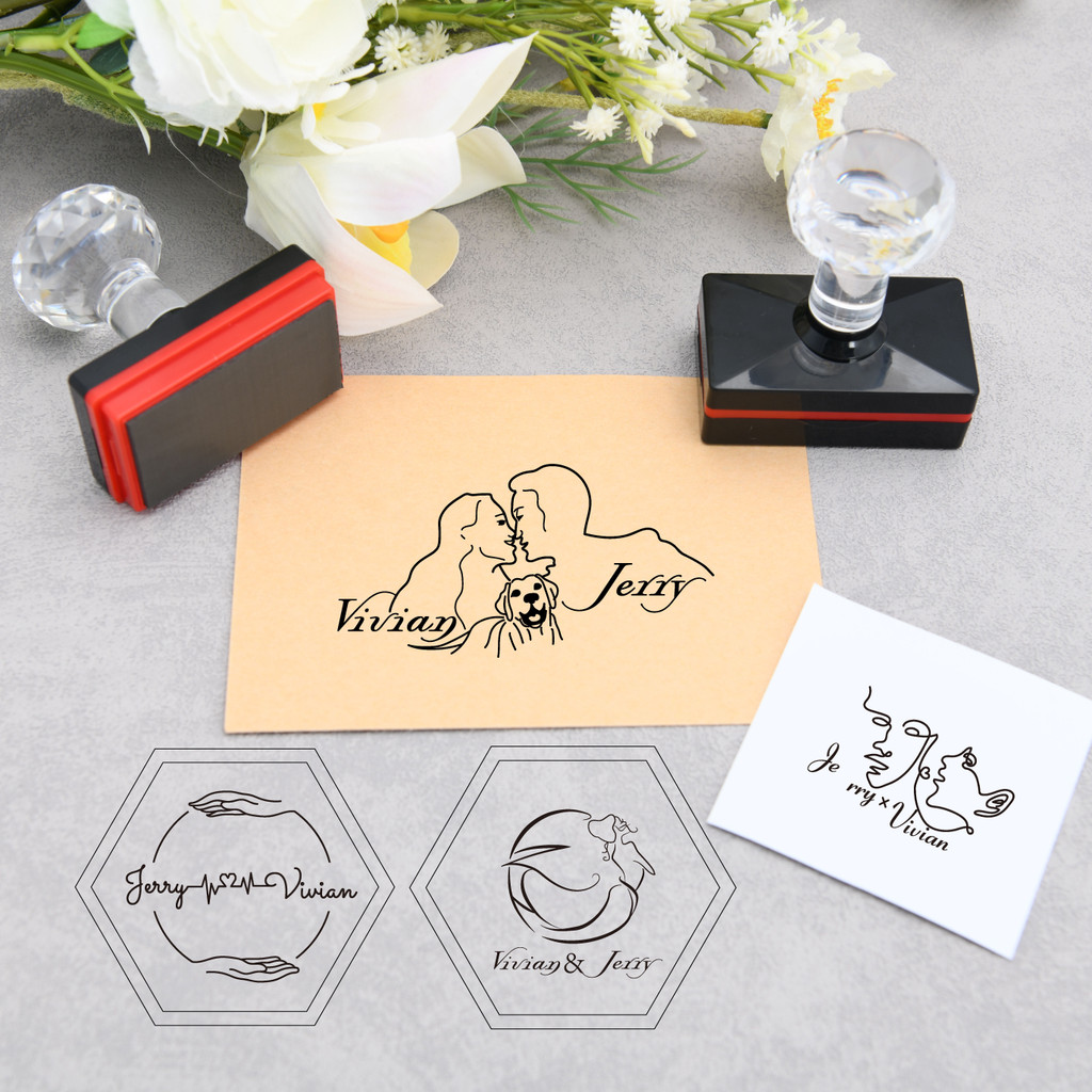 

Square stamps Custom Stamps Personalized Wedding party stamp Custom photosensitive stamp Invitation logo