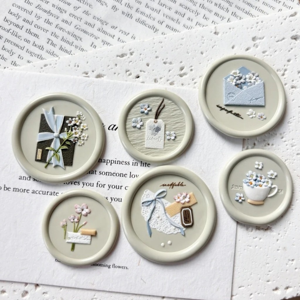 

Fire Seallacquered Seal Head Handbook Series Irregular-Shaped Multi-Layer Embossed Envelopes Invitations Creativity Stamps Toys