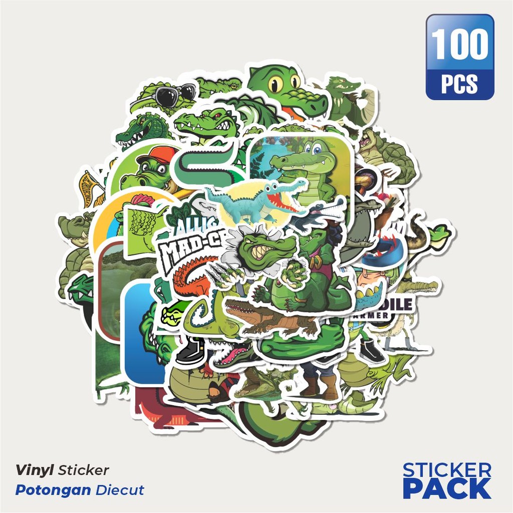 

Stiker Vinyl Stiker Cute Crocodile Kawaii Alligator Series 2 [Seri Buaya] Waterproof Aesthetic- Untuk Laptop, Motor, dan Helm - Paper Stationery Pack