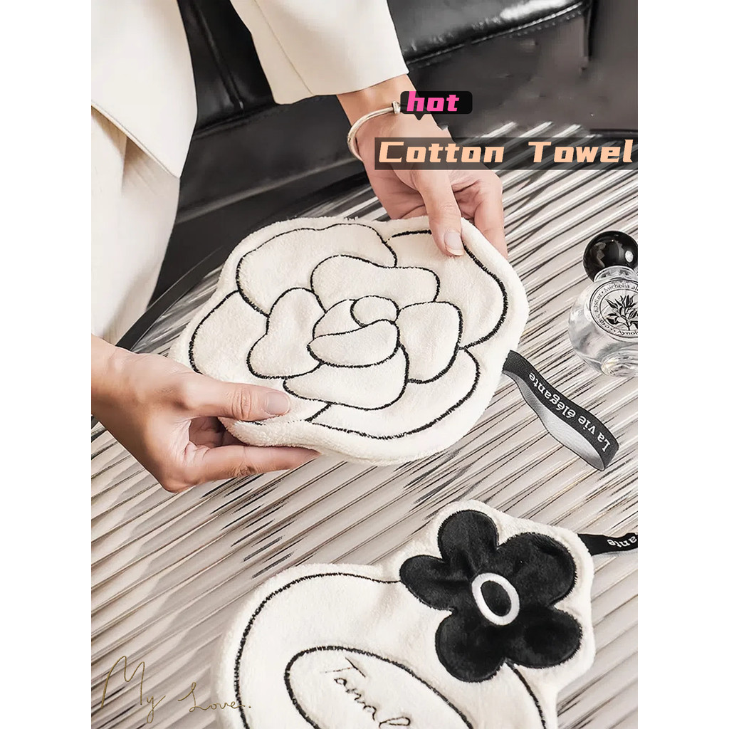 New Style Hand Towel Home Convenient Hanging Double-layer Thickened Speed Dry Absorbent Hand Cloth K